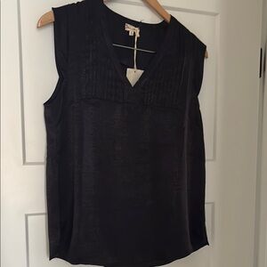 Hem and Thread Elegant Black Sleeveless Top NWT